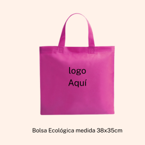 100 Bolsa Ecológica con Asas, medida 38x 35cm